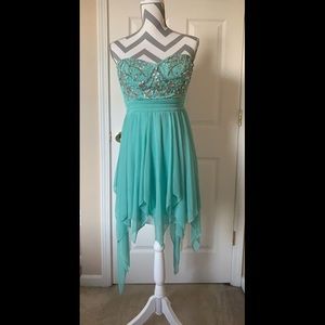 Turquoise homecoming dress